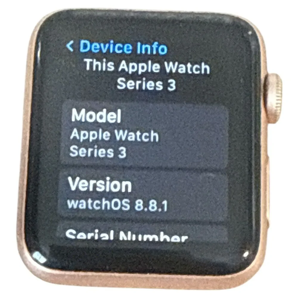 Apple Watch Series 3 42mm GPS A1859 Rose Gold w/ & Band Reset Ready